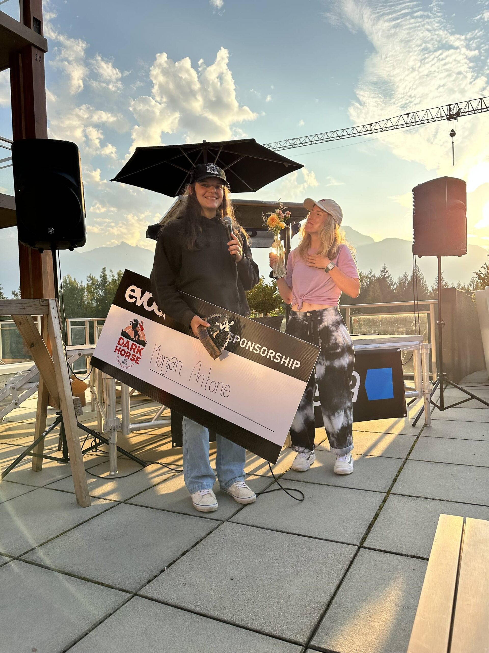Morgan Antone awarded 2023s Dark Horse award by Casey Brown. (Revelstoke Mountain Resort)