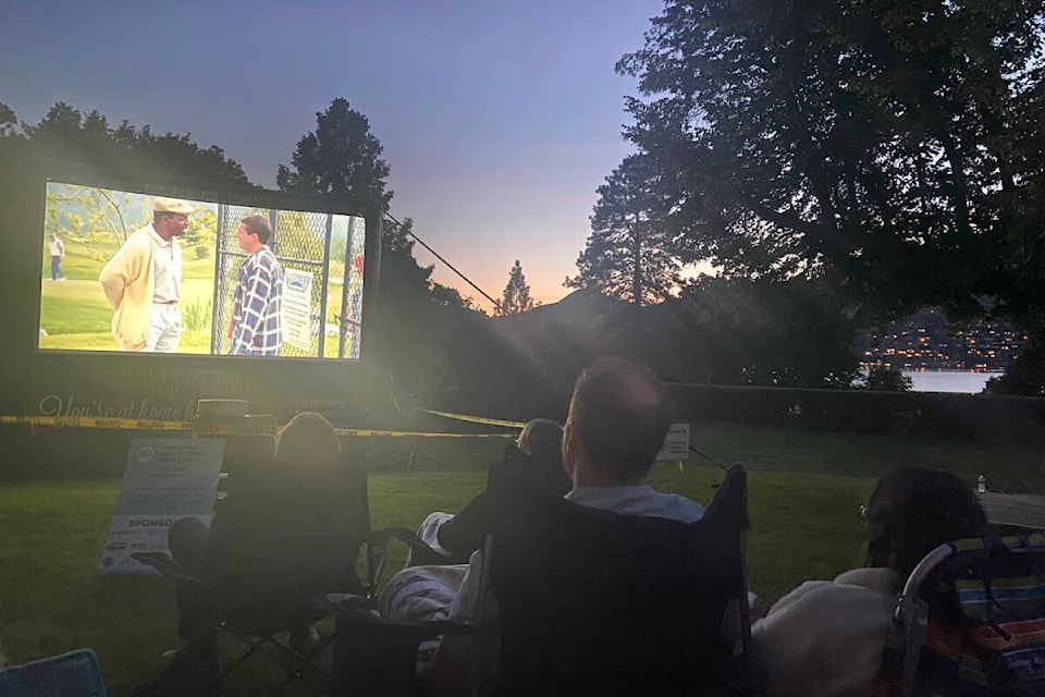 Vernon Winter Carnival’s Grown Up Yard Games, Barbecue and Outdoor Movie Night Wednesday, Sept. 13, at Mackie House in Coldstream. The event culminated with the sunset showing of the hilarious golf movie Happy Gilmore. (Jennifer Smith - Morning Star)