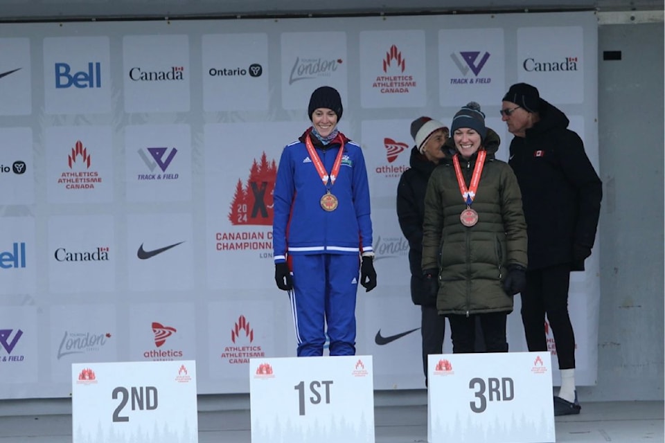 Vernon's Robyn Poulin finally grabbed a gold medal at the Canadian Cross Country Championships, as she finished the 2024 event in 30:49.1