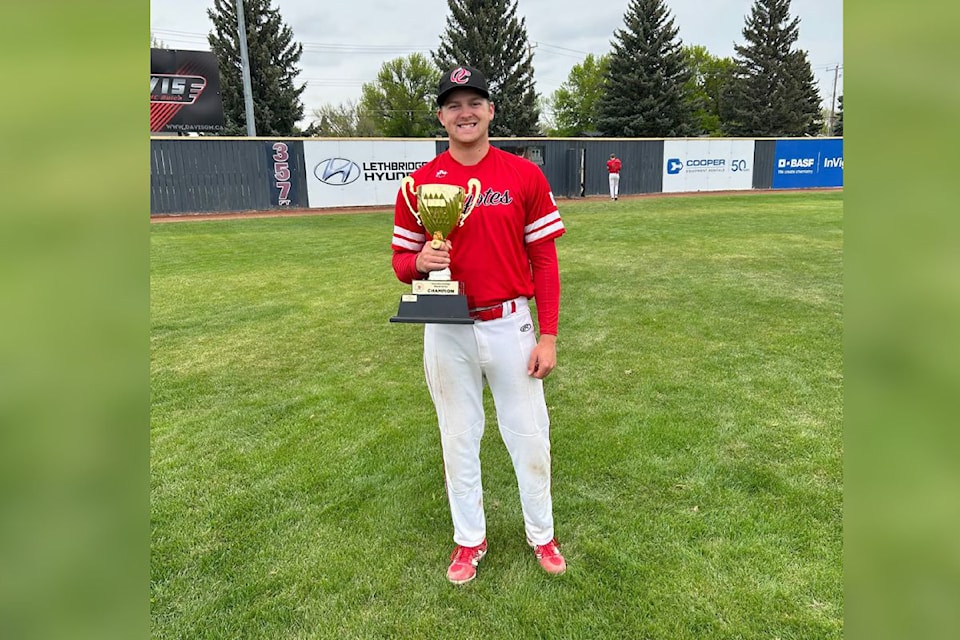 Vernon's Brennan Braddick and the 91Ѽ-based Okanagan College Coyotes won the 2025 Canadian College Baseball Conference World Series title in Lethbridge with a thrilling 10-9 victory over regional rivals Thompson University WolfPack of Kamloops.