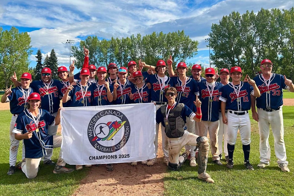 The Vernon Canadians won the Western Canadian U18 AA Baseball Championship Sunday, Aug. 17, in St. Albert, Alta. The Cs edged Manitoba Midwest 4-3 in the gold-medal final.