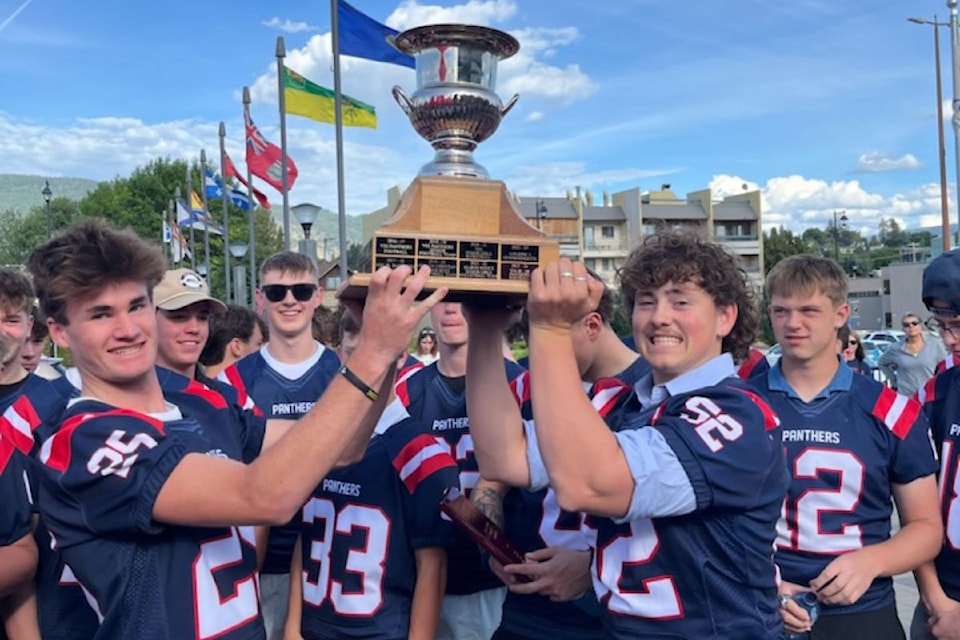 Vernon football player rushing to Montreal with McGill