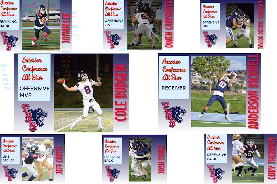 The Vernon Panthers placed seven players on the B.C. Interior Conference Senior Varsita AA Football all-star squad, and had the offensive MVP for 2024 in quarterback Cole Budgen.
