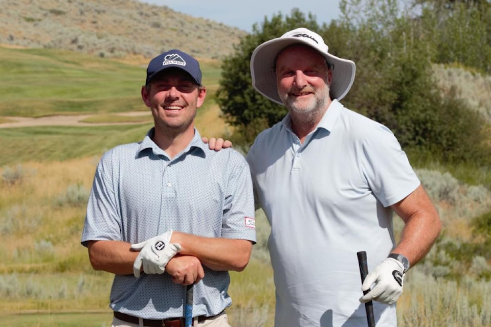 The Seymour Creek Golf Centre of North Vancouver pair of Steven Lecuyer (left) and James Legault held a three-shot lead going into the final round Tuesday, July 8, of the PGA of BC Pro-Assistant Golf Championship, being playeed at Vernon's The Rise Resort.