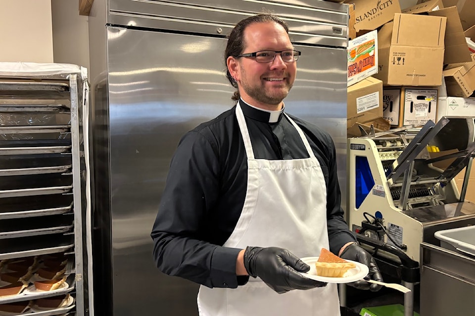 Jonathan Thomas, the dean of Christ Church Cathedral, says he handed out more slices fo pumpkin pie than he can count.