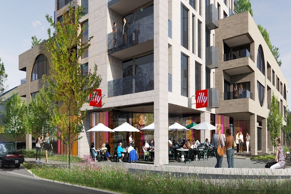 A proposal that would add a 14-storey building and several townhouses to James Bay. 