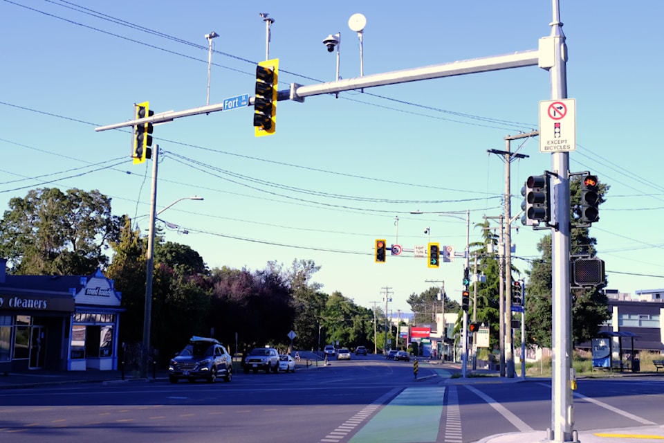 Detection and traffic cameras atop the light standards in Victoria aim to adjust to congestion.