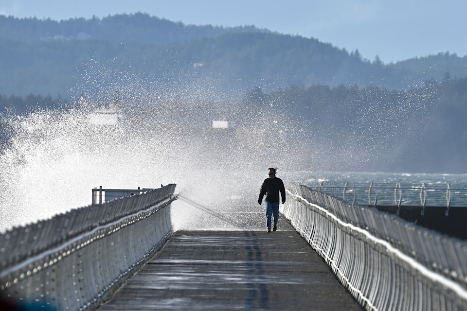 René Fournier captured this shot of the stormy seas Nov. 20 at the Ogden Point breakwater in Victoria.