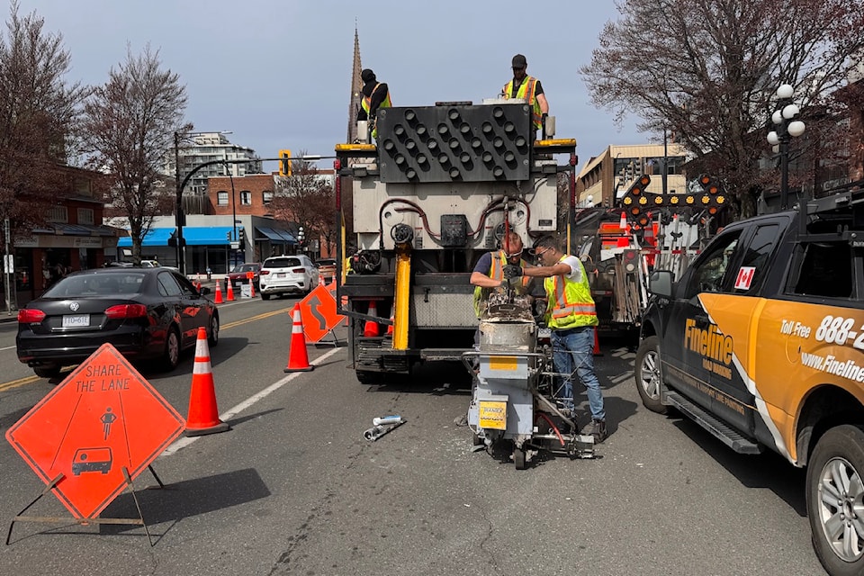 Work on Blanshard Street in downtown Victoria marks the final stages of a multi-year project to refresh underground and road infrastructure.