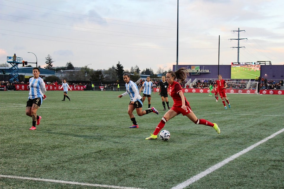 Tuesday night’s match was the second in a two-game friendly series between Canada and Argentina.