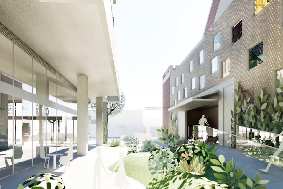 Rendering of the proposed reimagining of the First Metropolitan United Church and adjacent sites.