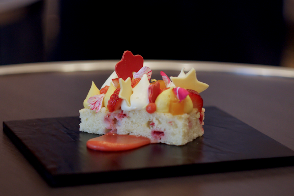 Empress chef Isabel Chung's Passionfruit Strawberry Yogurt Cake.