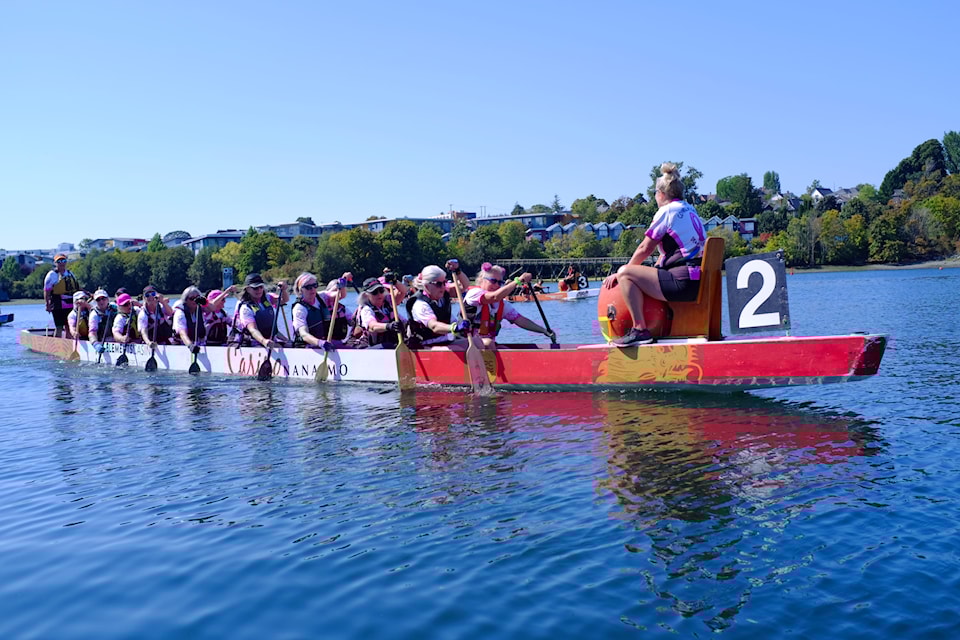 The drumming and cries of dragon boaters echoed in Victoria’s Upper Harbour as the annual Vancouver Island Dragon Boating Festival took place on Sunday morning (Aug. 24). 
