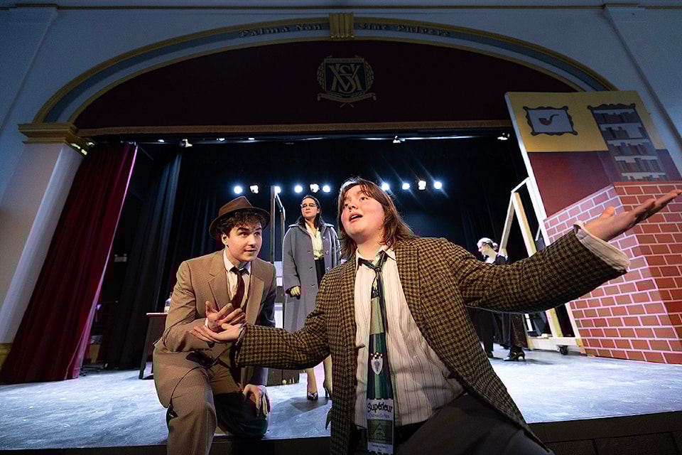 Vic High students Eli Thuot (left), Em Clark and Ruby Hilditch will perform City of Angels March 4 to 8. 