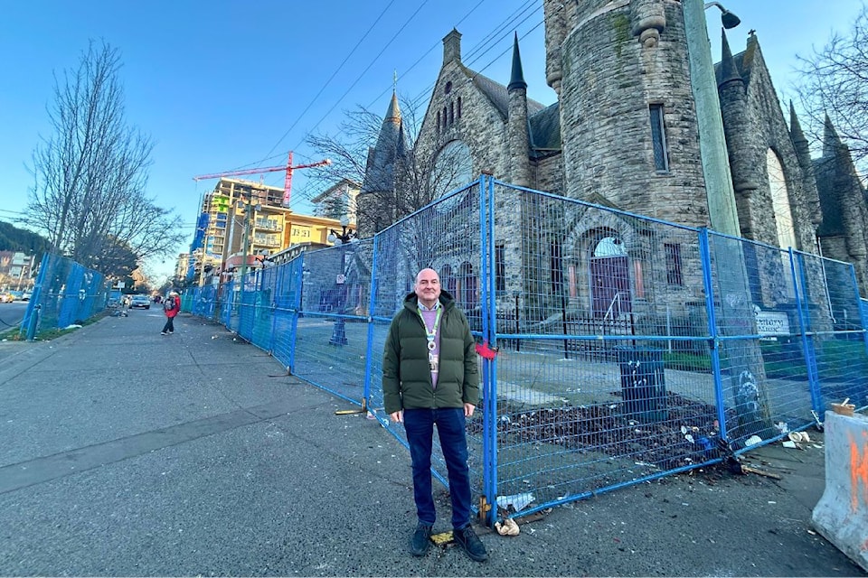 Julian Daly, CEO of Our Place Society, says the proposed plaza would stretch along the 900 block of Pandora, and potentially into 1000, from Alix Goolden Performance Hall to the street.