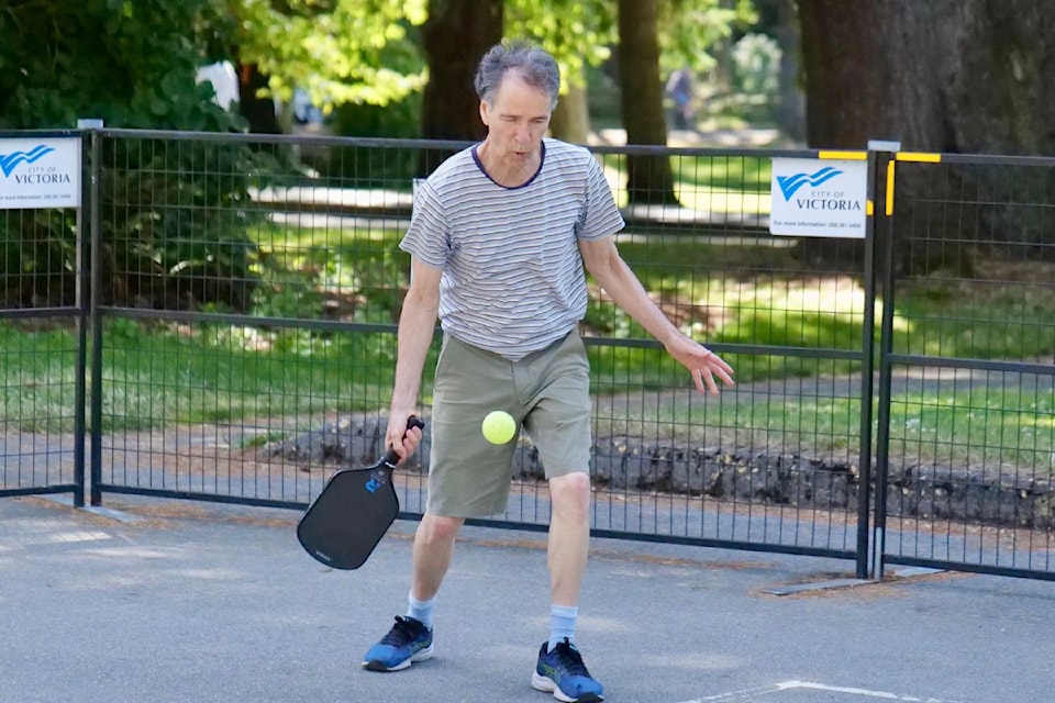 Pickleball action in full swing at Beacon Hill Park, where the sport’s popularity continues to soar.
