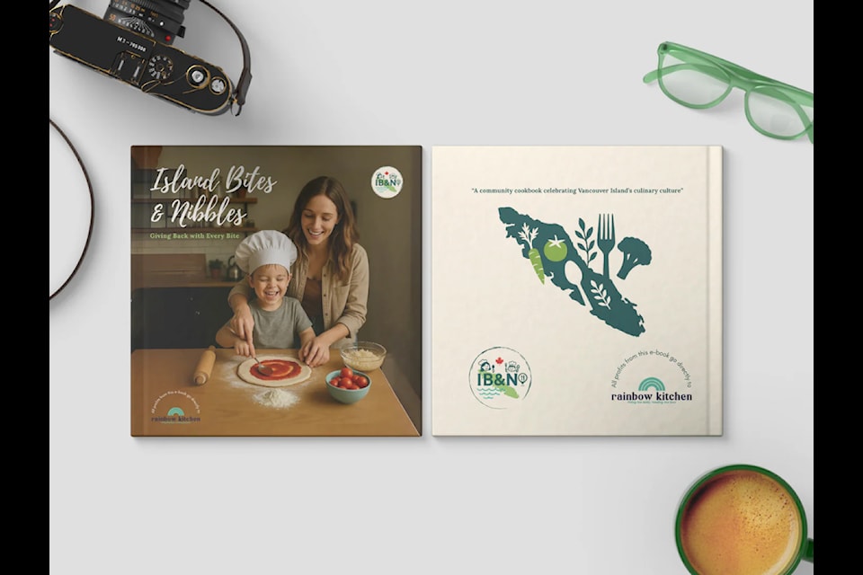 Thanks to a trio of business students from Royal Roads University proceeds from cookbook sales will be donated to Rainbow Kitchen, a nonprofit dedicated to fighting food insecurity.