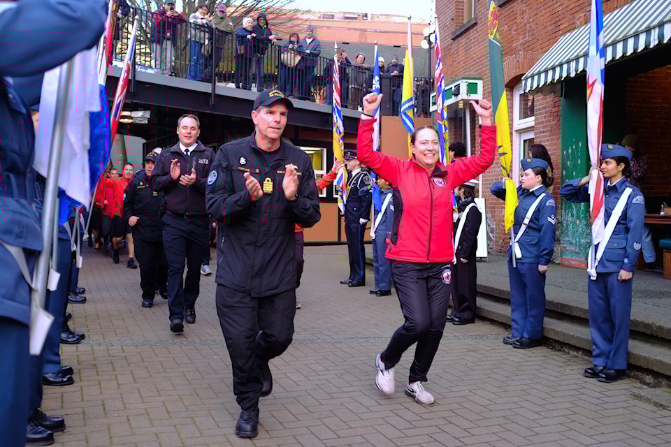 Wounded Warrior Run BC director Jacqueline Zweng and her team arrived at Victoria’s Market Square, marking the official end of this year’s run.