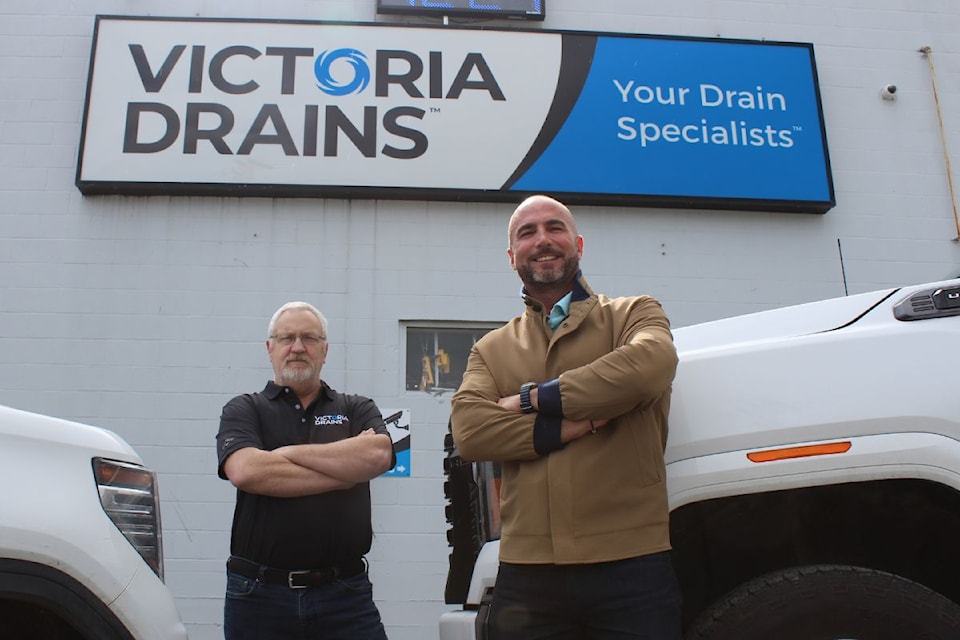 Trevor Mann (right), completed the purchase of Victoria Drains from Dave Lloyd earlier this month. 