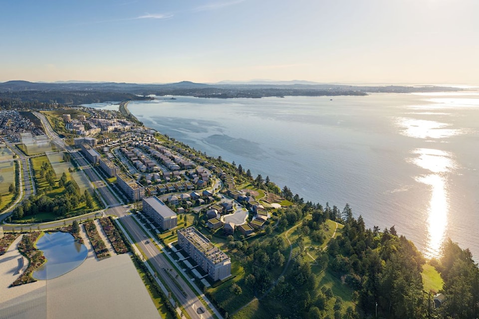 An aerial rendering of The Beachlands. 