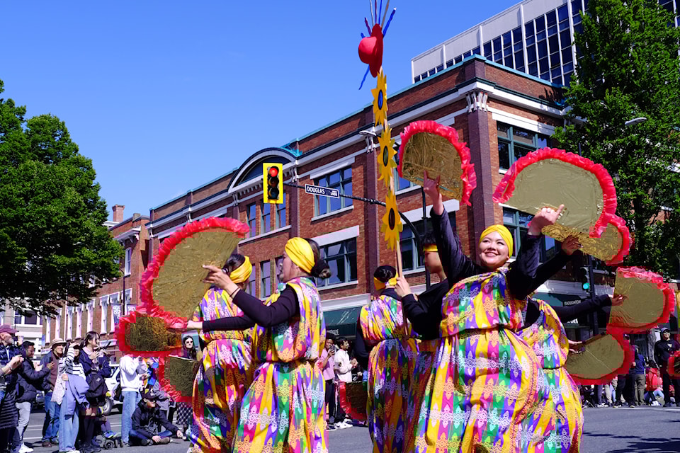 A large Filipino delegation marched down Victoria’s Douglas Street in this year’s Victoria Day parade.