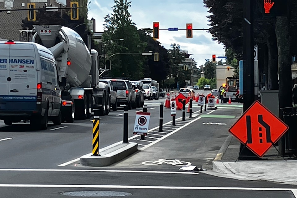 Continued construction on Blanshard Street in Victoria will impact drivers and other road users the next couple weeks.