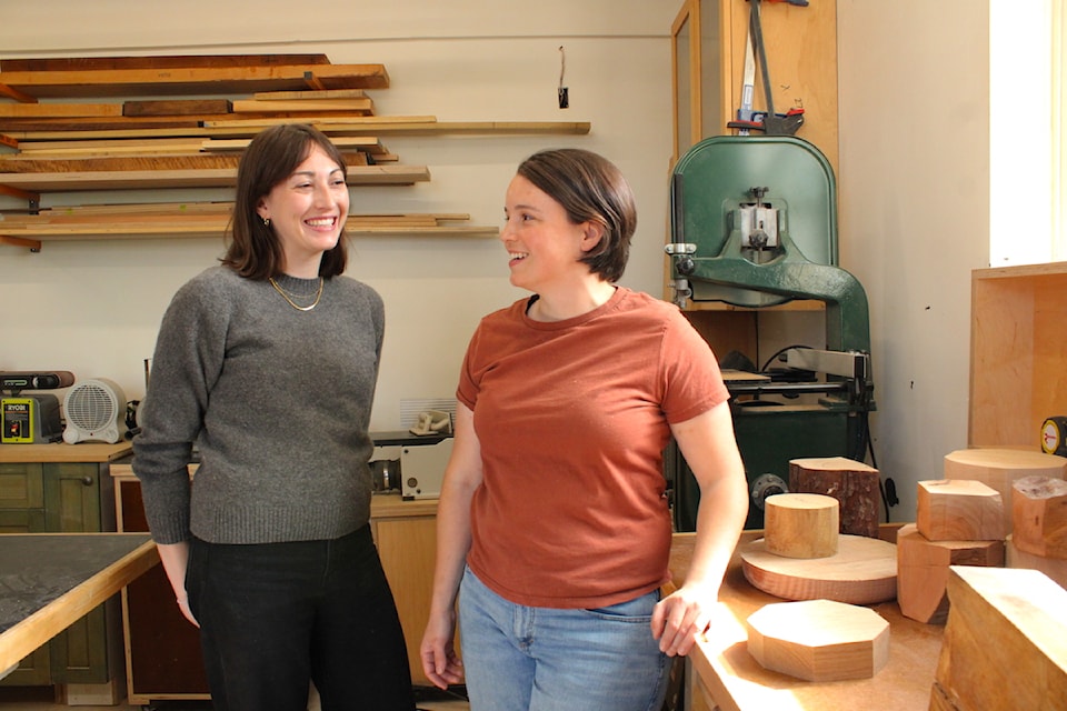 A Light Studio founders Jennifer Kalman (left) and Emily Wilson in their Rock Bay shop. 