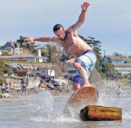 Skimming at Gonzales Beach