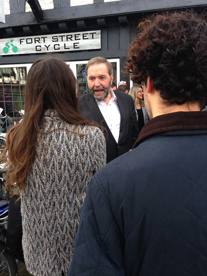 Tom Mulcair in Victoria