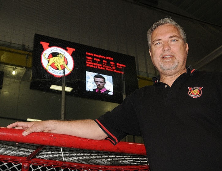 Victoria Cougars giant tv at Archie Browning