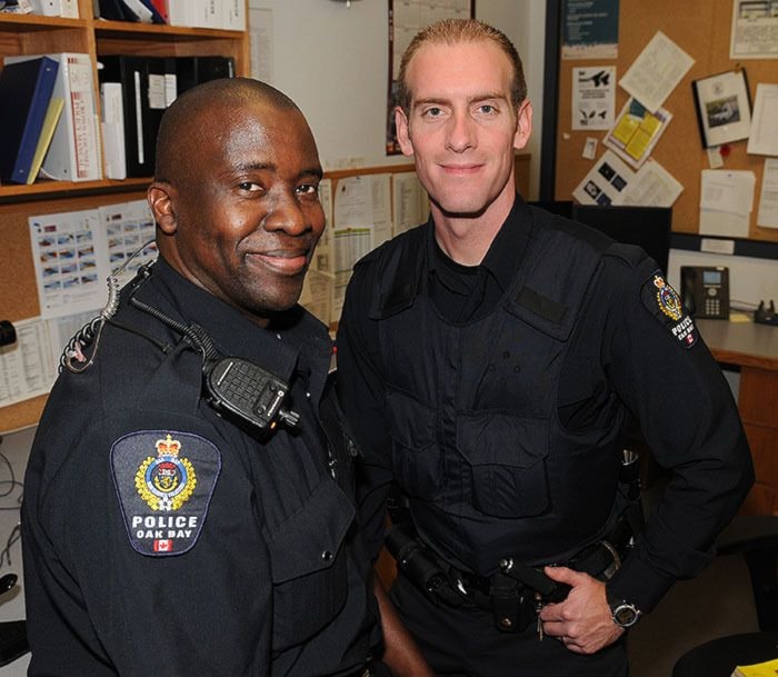 New Oak Bay Police officers