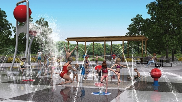 An artist rendering of the splash park that is being constructed in Esquimalt.