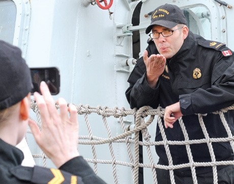 HMCS Regina departs