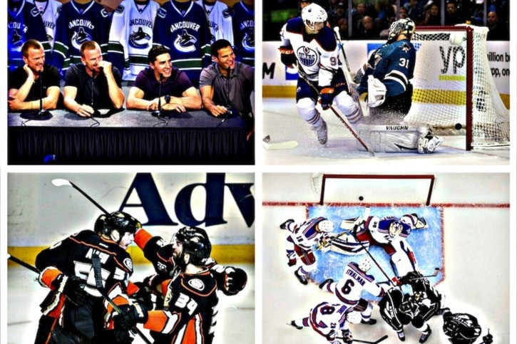99664BCLN2007NHLCollage-CanucksOilersSharksDucksKings