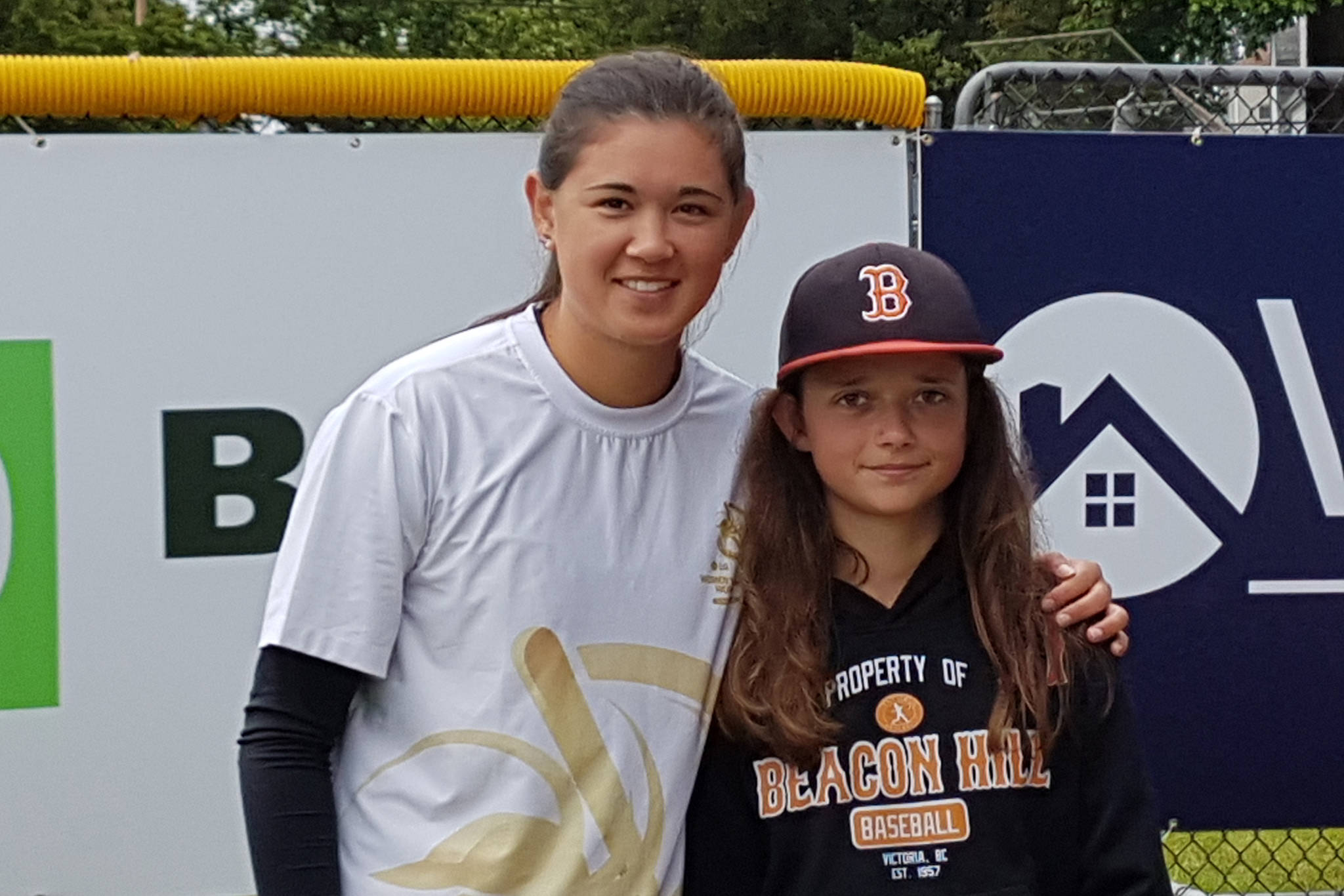 Pitcher Claire Eccles, 19, poses for a photograph at the University of  British Columbia in Vancouver, B.C., on Friday May 12, 2017. The Victoria  HarbourCats announced Tuesday that Eccles will join the