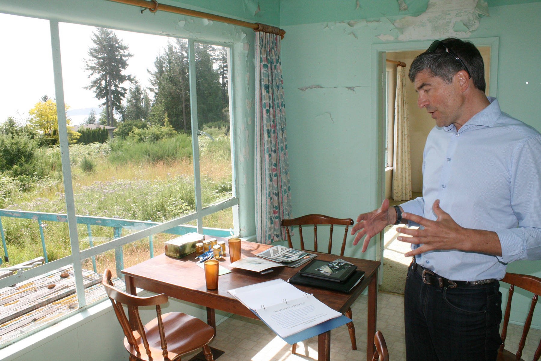 Nino Barbon, the new owner of the former Truswell property of 5197 Del Monte Rd., plans to develop the plot into a five-unit passive house community with renewable energy systems. Travis Paterson/News Staff