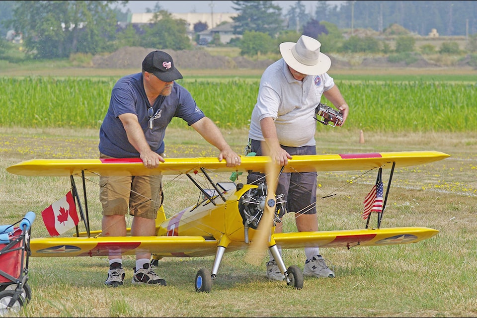 This photos shows how large some of the model aircraft really are. (Steven Heywood/News staff)