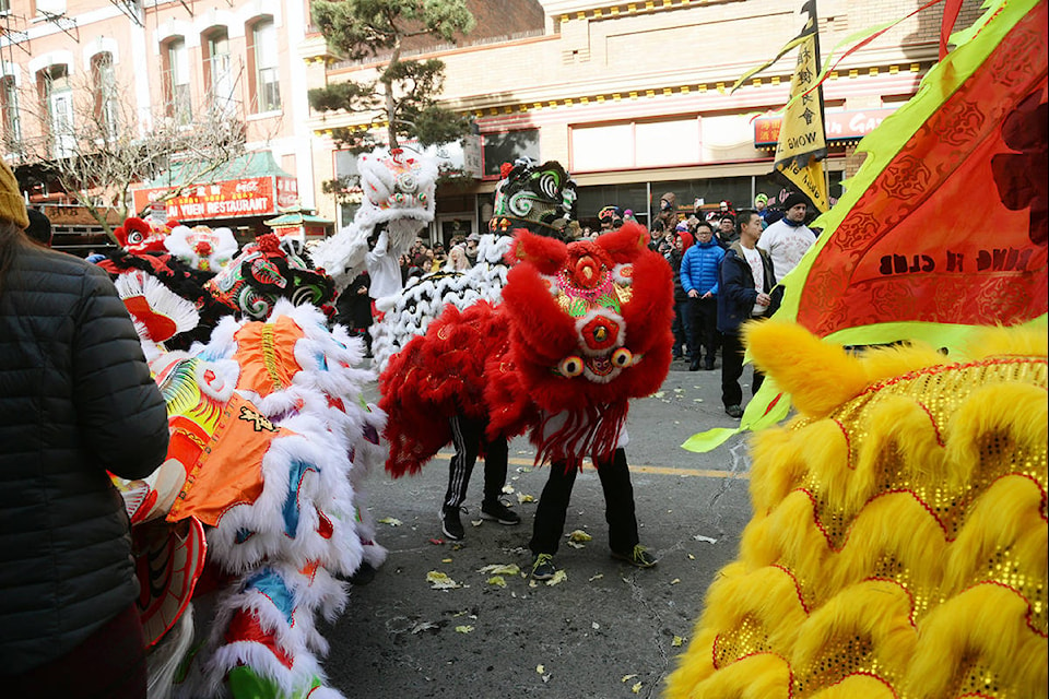 It was still cold, but fortunately the wind died down for the yearly parade. Thousands came out in winter gear to watch the Chinese New Year celebrations. (Nina Grossman/New staff)