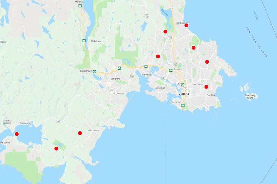 BC Hydro 17 outages ongoing on southern Vancouver Island Greater