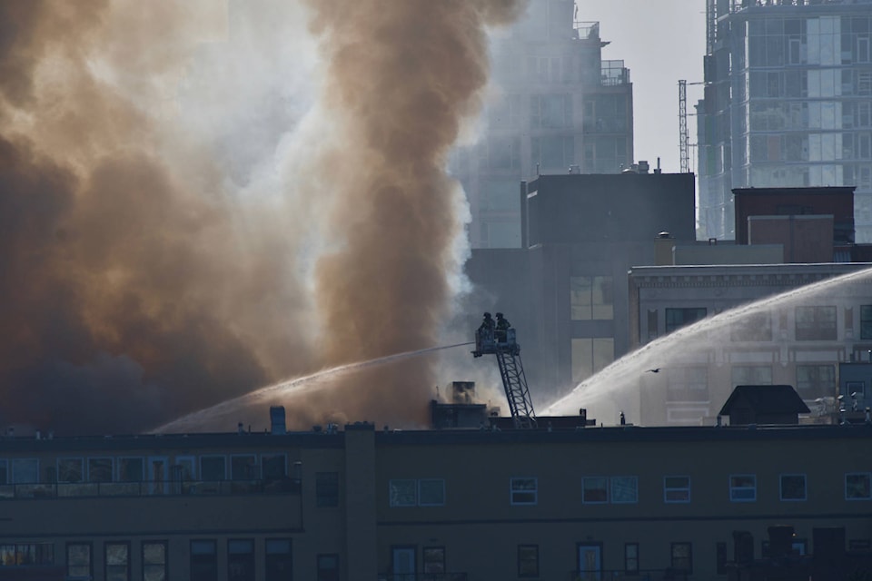 Firefighters from the Victoria Fire Department battled the blaze from 603 Pandora Ave. on May 6, 2019 (File submitted/Marco Crescenzi)