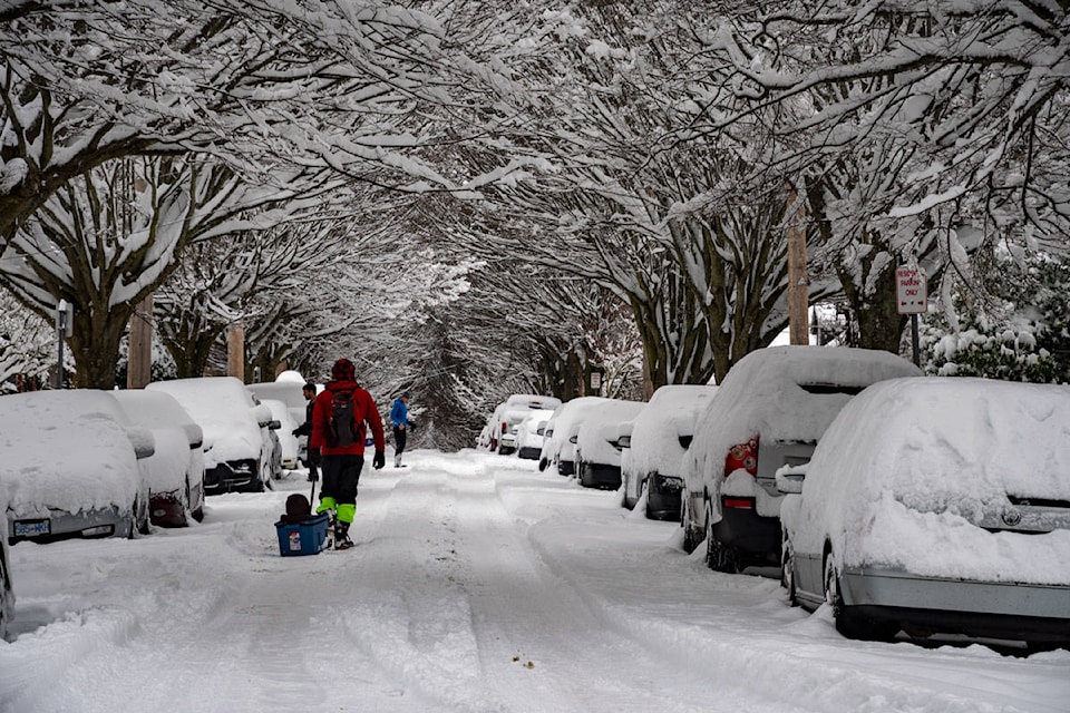 This photo was taken on Pine Street in Vic West. (Courtesy of Grant De Gagne)