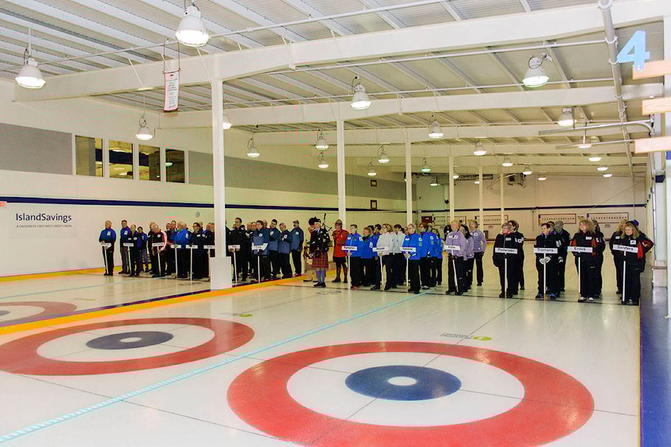 Rinks from across the province competed at curling clubs in Lake Cowichan, Duncan and Mill Bay on March 5-8 at the 2020 Connect Hearing BC Masters Curling Championships. (Malcolm Chalmers photo)