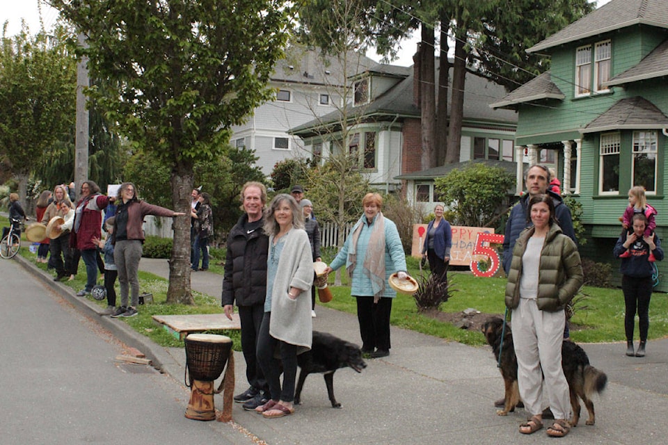 Chamberlain Street residents have created a new, nightly singalong tradition to remain connected during the pandemic while practising social distancing. (Devon Bidal/News Staff)
