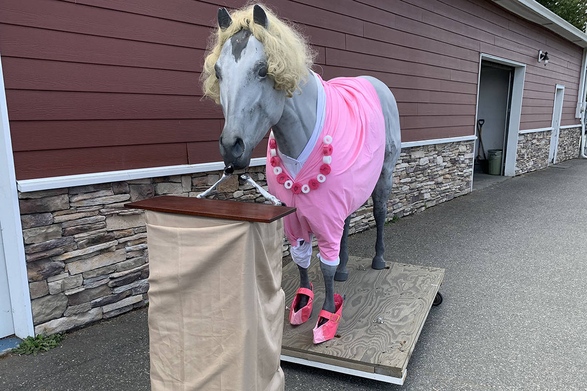 Horse mascot dressed in Dr. Bonnie Henry outfit a hit on Vancouver