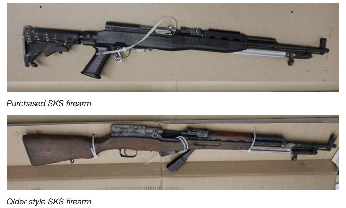 Firearms belonging to Bryer Schmegelsky and Kam McLeod. (RCMP handout)