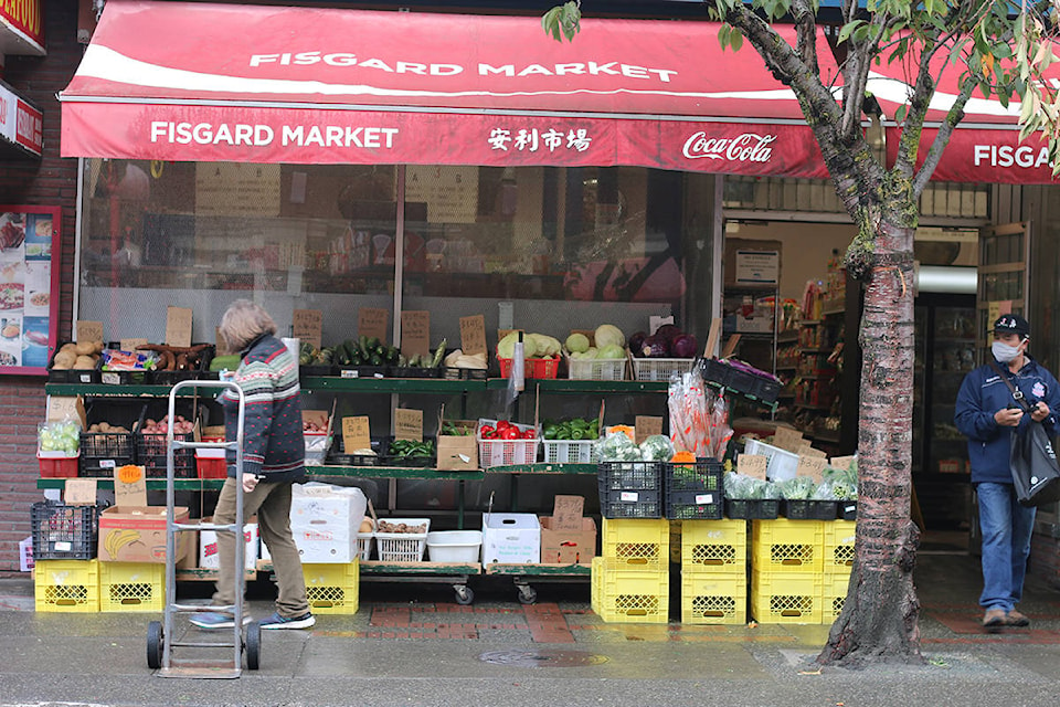 Victorians shopping at Fisgard Market in Chinatown. (Kendra Crighton/News Staff)