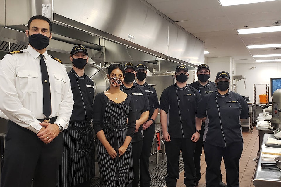 A Sri Lankan cooking class from Ruwan Samarakoon-Amunugama, who authored the cookbook titled Milk, Spice and Curry Leaves: Hill Country, kicked off Food DIversity Week on Monday. (Photo by sailor first class Mike Goluboff)