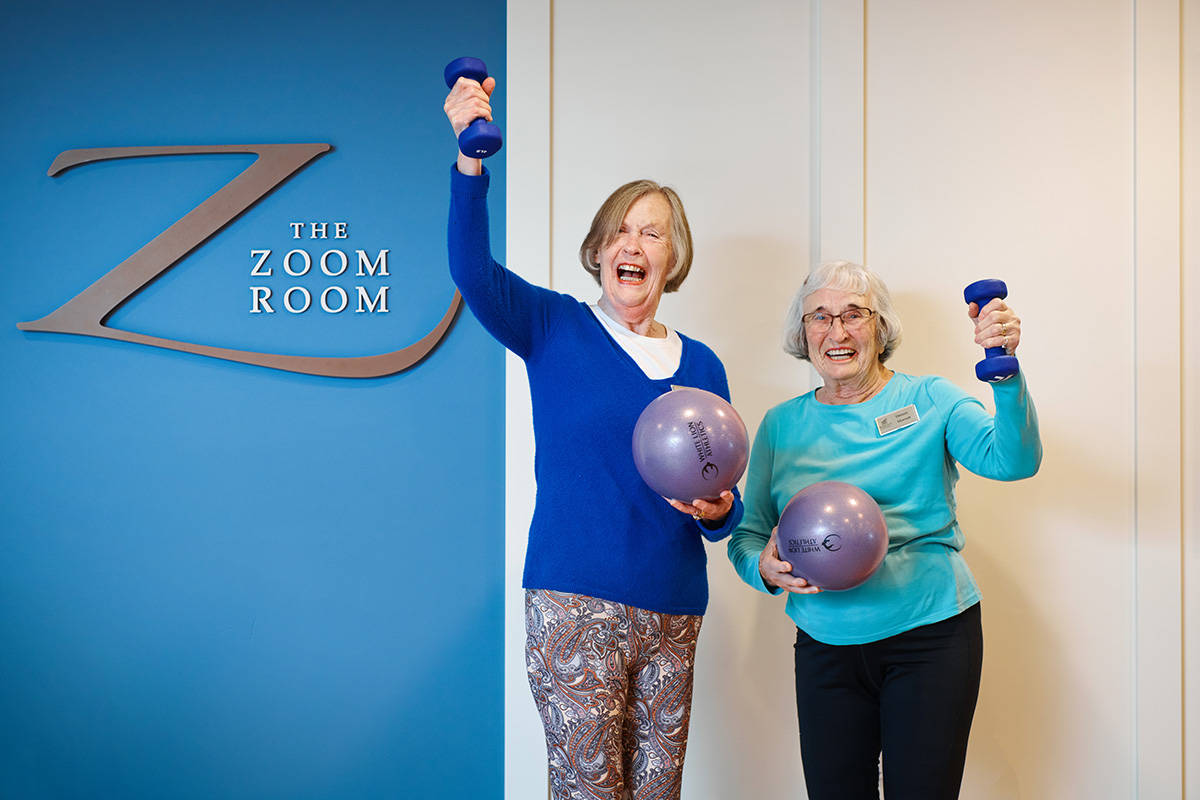 Berwick residents can pump iron in the Zoom Room whenever is convenient, or take a fitness class with a professional instructor.