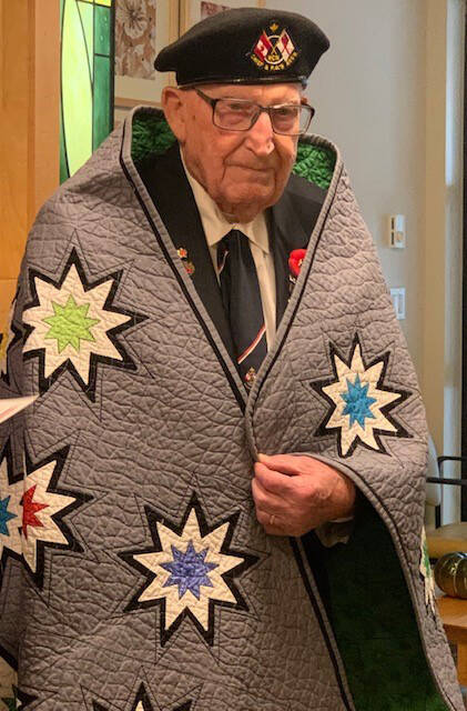 Bob Cameron is a veteran of two wars, and recently received a Quilt of Valour to honour his service.