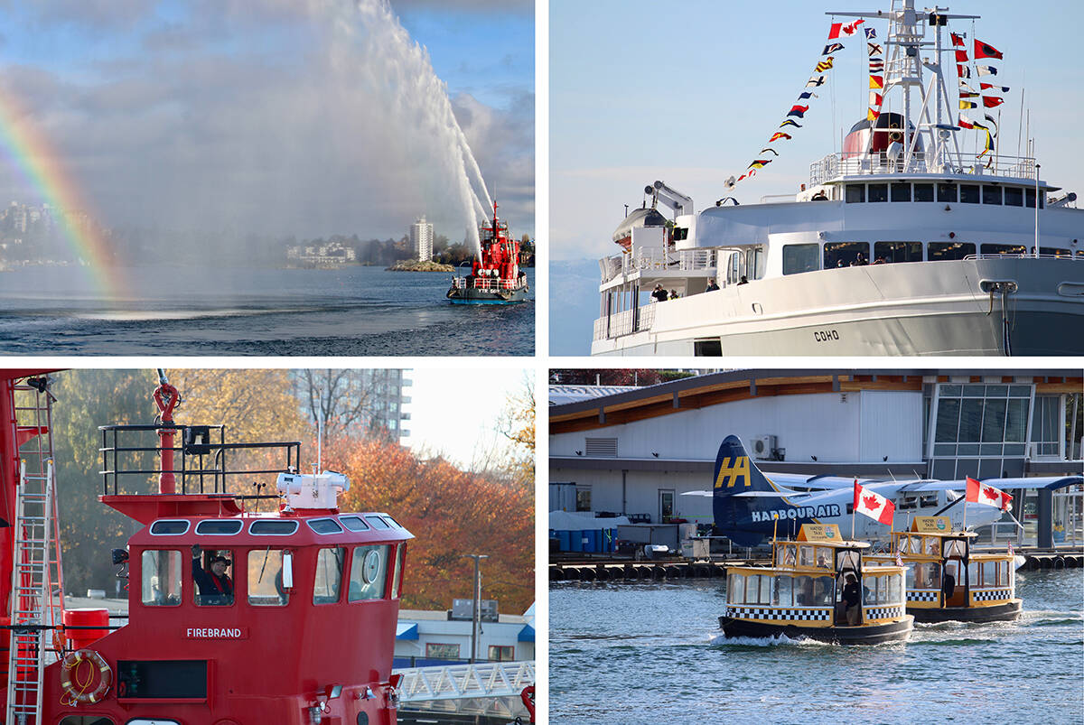 Views from aboard the Salish Sea Eclipse, a Prince of Whales Wildlife Adventures vessel, in the middle of the flotilla welcoming the M.V. Coho. Amy Attas Photos.